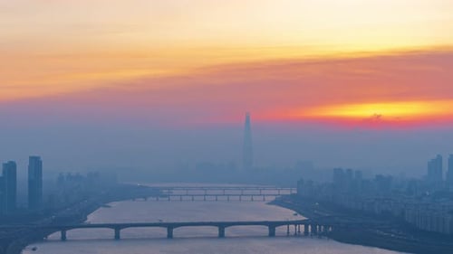 Seoul City Skyline, South Korea.