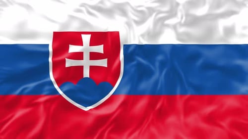 Waving Flag of Slovakia Loop Animation