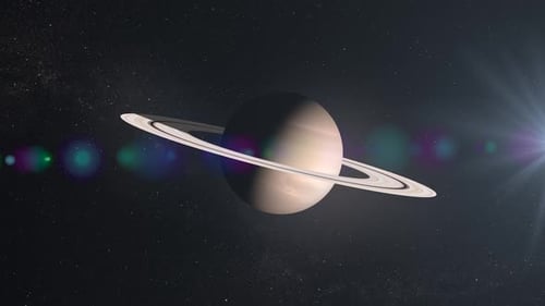 Saturn und seine majestätischen Ringe im Weltraum