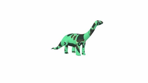 Boucle rotative 3D en forme d'animal Apatosaurus