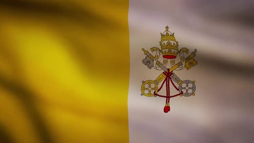 Vatican City Flag Waving Animation