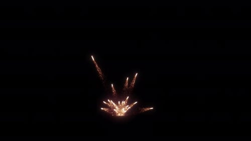 Der Ausbruch eines Bodenfeuerwerks löst eine Eruption aus