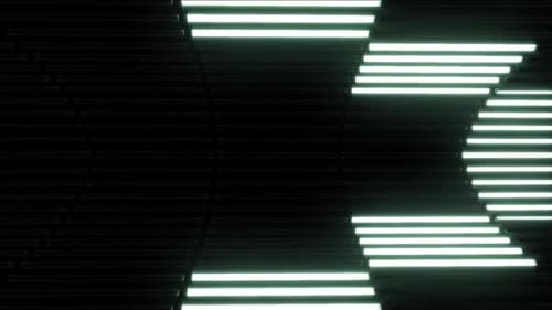 Abstract neon light tunnel creates a modern, dynamic background video