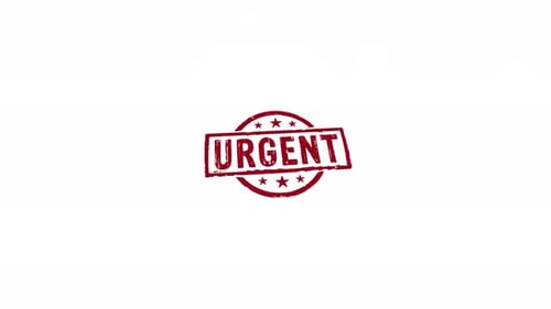 Urgent Stamp Mark Grunge Animation