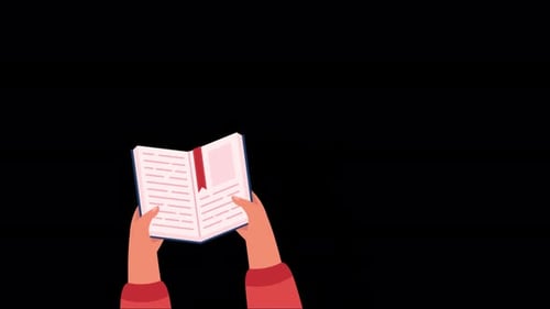 Read the Book 4K Alpha Channel