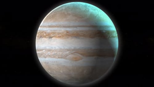 Rotating Jupiter Planet in Deep Space Loop