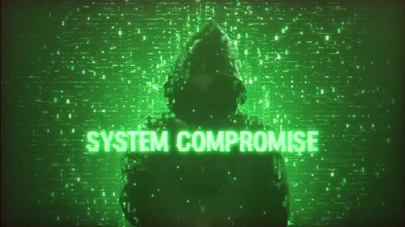 System Compromise On Hacker Cyberattack Symbol, Backgrounds Motion ...