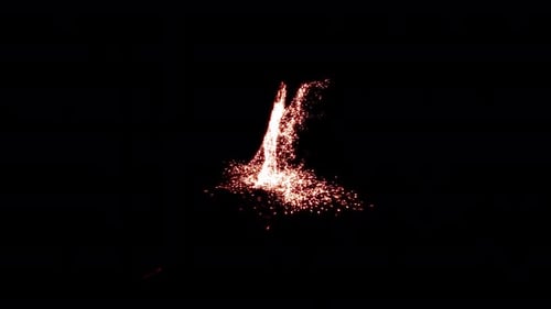 Abstract Fiery Particle Burst Reveal Transition