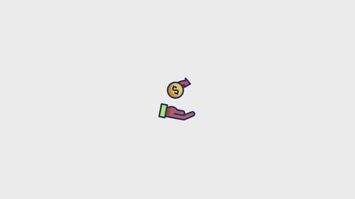 Animated Flat Design Money Return Icon