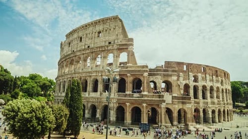 Italy Rome The Majestic Colosseum One of the Most Famous Landmarks of Rome