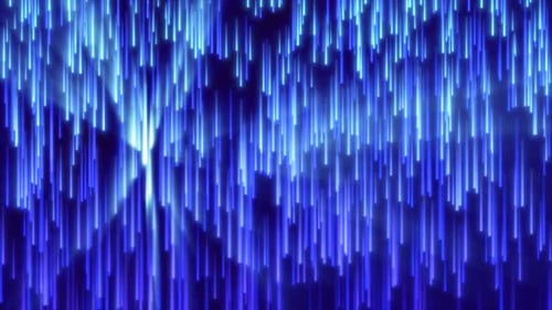 Abstract blue energy glowing lines raining down futuristic background