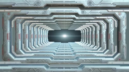 Journey Through A Futuristic Endless Tunnel