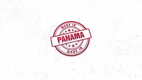 Made In Panama Rubber Stamp
