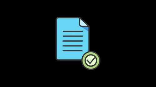 Document check icon animation