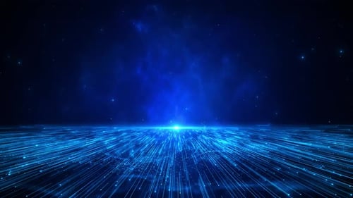 Futuristic 3D tunnel data flow. Big data visualization Big data technology background. digital data