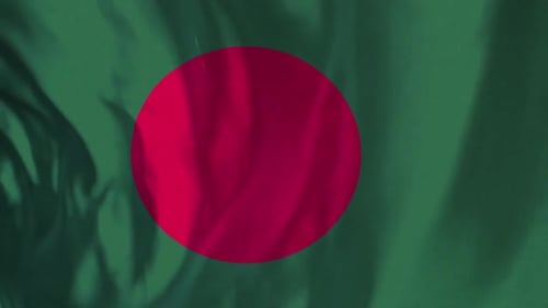 Realistic Waving Flag of Bangladesh National Animation