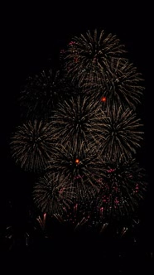 Fireworks black background. 4K New year's eve fireworks celebration Diwali festival celebration