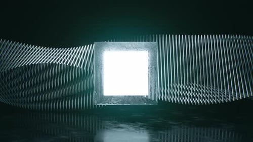 Abstract Digital Reveal with Waving Lines Motion Background