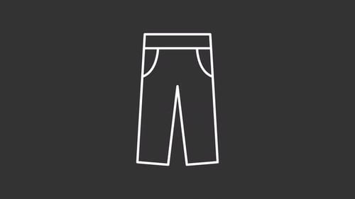 Animated Line Drawing Pants Icon