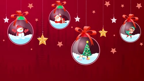 Neujahrs-Weihnachtsschleifen-Animationshintergrund