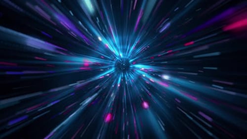 Futuristic Hyperspace Light Tunnel Abstract Loop Background