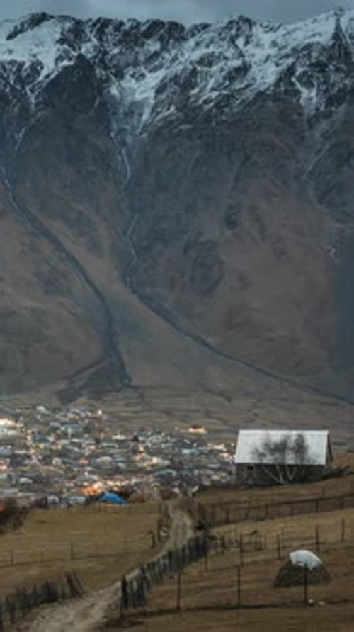 Stepantsminda Georgia Countryside Landscape At