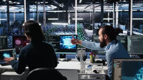Data Center Team of Engineers Tries to Fix Critical Error Warning While Using AI