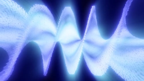 Abstract Glowing Blue Wave Energy Loop Background