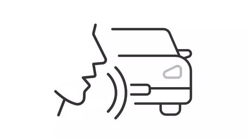 Animated Voice Control Icon for Car Technology