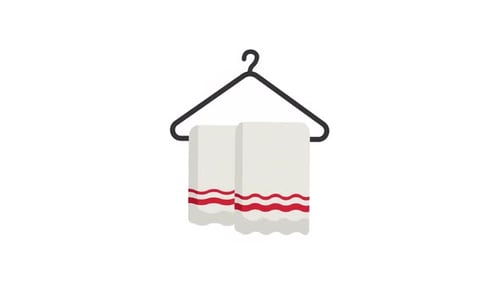 Flat Design Towel Hanger Reveal Animation