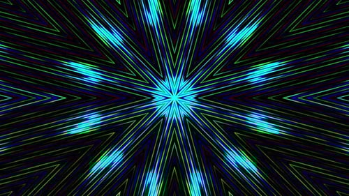 Green color geometry kaleidoscope hypnotic background