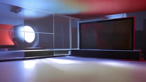 Interactive TV Studio Set: Virtual Set for Chroma Key