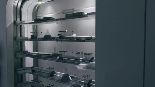 Futuristic Automated Laboratory with Robotic Arms