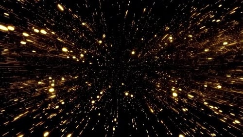 Abstrakter Bewegungshintergrund von Golden Warp Speed