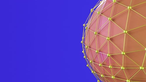 Hintergrundschleife mit geometrischer rotierender Kugel und einfachem Bewegungsdesign