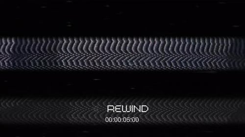 Retro VHS Tape Rewind Effect with Glitch and Timecode Display