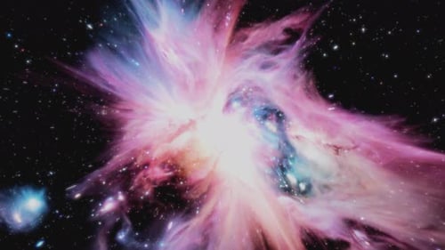 Abstract Cosmic Nebula Flight Loop Animation