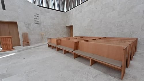 Inside view of the synagogue of the Abrahamic Family House in Abu Dhabi