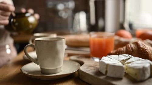 Inviting Breakfast Still Life with Coffee and Treats