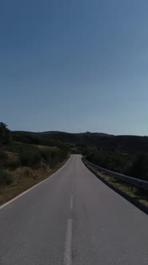Vertical Video of Driving on Mountain Road
