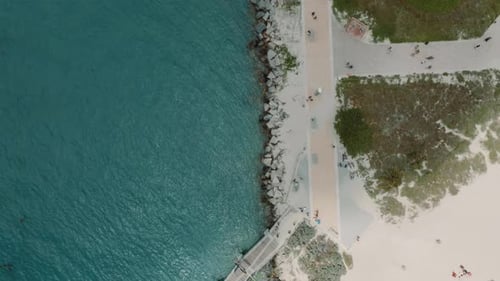 Miami South Beach Overhead Aerial View