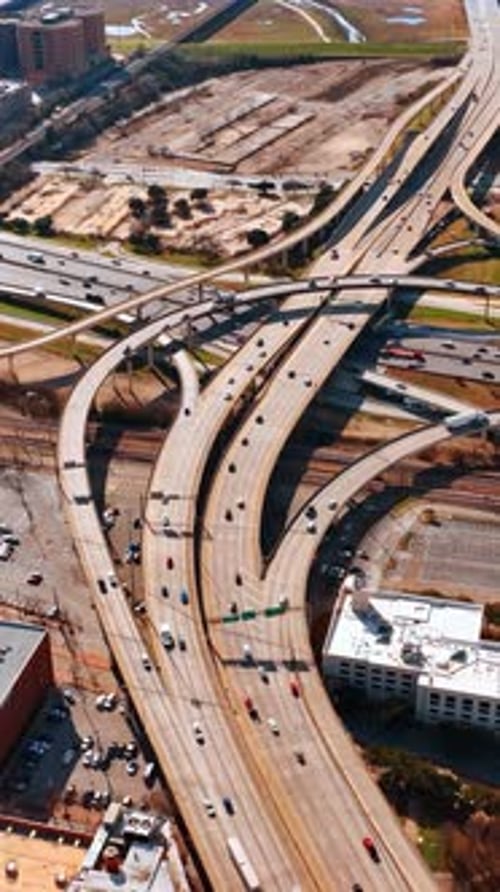 Crossroads, highways, freeways in the uptown of Dallas, Texas, USA.