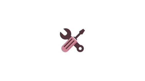 Animated Wrench and Screwdriver Tools Icon