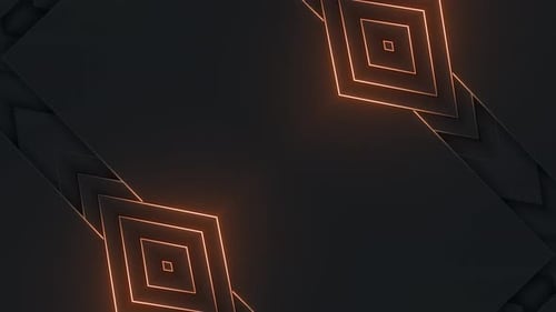 Abstract Glowing Geometric Lines Background Loop