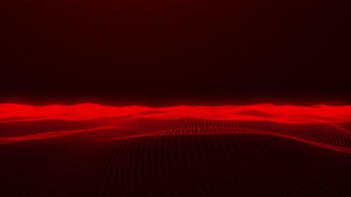 Animated Red Futuristic Digital Wave Background