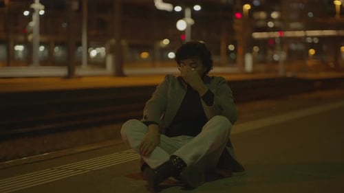 Unhappy Man Talking Frustrated Arguing Annoyed Outside In The City