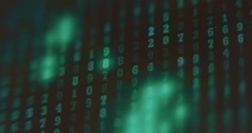 Abstract Digital Numbers Matrix Background Animation