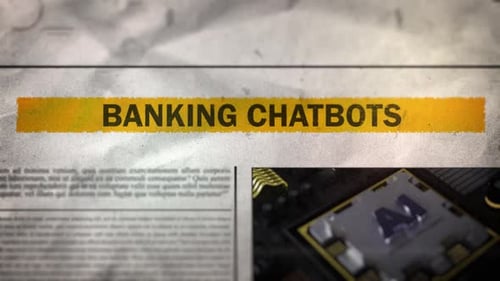 Banking Chatbots Headline Highlight on Grunge Newspaper