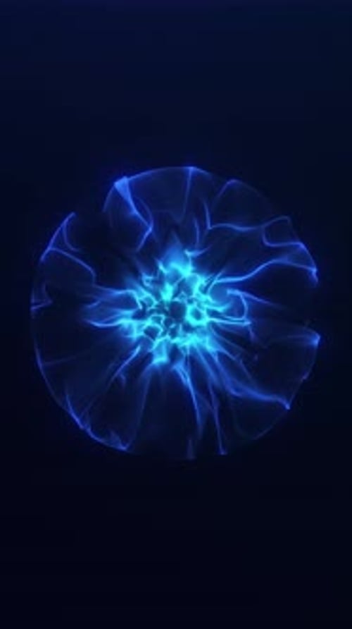Futuristic Electric Plasma Energy Orb Loop Animation