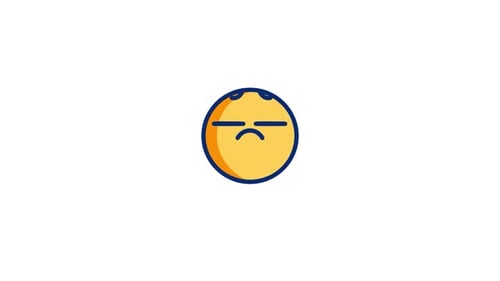 Flat Design Crying Emoji Animation